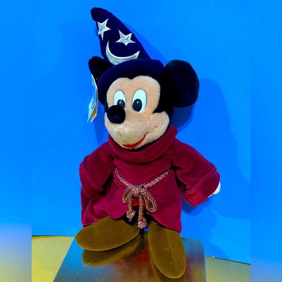 DISNEY NWT VTG 90s FANTASIA MICKEY MOUSE SORCERER PLUSH DISNEY STORE EXCLUSIVE - Picture 4 of 13